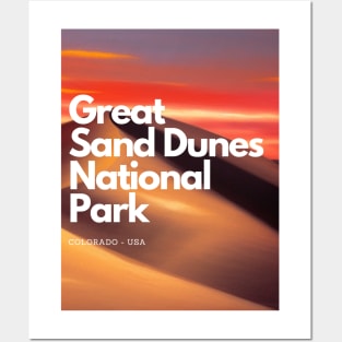 Great Sand Dunes National Park hike Colorado United States Posters and Art